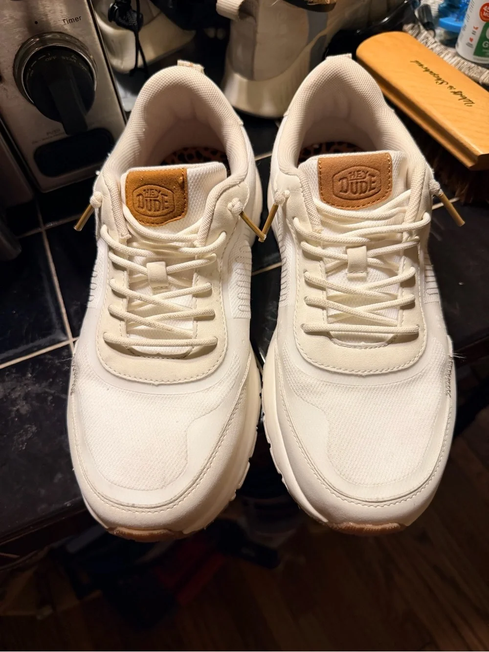 Hey Dude Sirocco Alta W Neutrals White Platform Sneakers Women’s Size 9